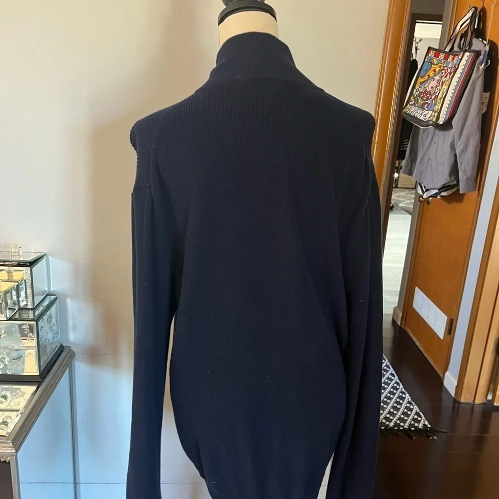 J. Crew Navy Blue Zip-Up Sweater